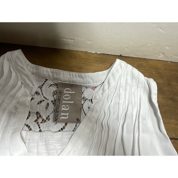 Dolan Anthropologie Sleeveless Henley Pintuck Top Medium - Picture 3 of 10